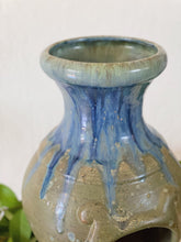 Load image into Gallery viewer, Large Blue Glazed Ceramic Vessel / Planter Pot / Oven
