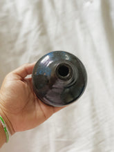 Load image into Gallery viewer, Small Curved Black Ceramic Bud Vase / Planter Pot / Vessel / Jar

