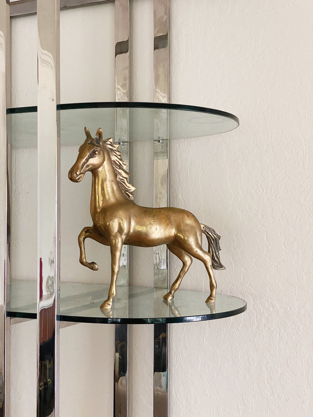Extra Large Solid Brass Horse Sculpture : Statue / Figurine