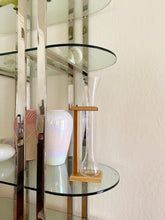 Load image into Gallery viewer, Large Tall Glass Lab Tube Vase with Wood Stand
