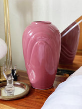 Load image into Gallery viewer, Large Tall Mauve Pink Porcelain Flower Vase - Post Modern Art Deco Style
