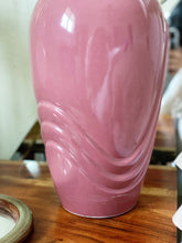 Load image into Gallery viewer, Large Tall Mauve Pink Porcelain Flower Vase - Post Modern Art Deco Style
