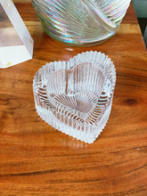 Load image into Gallery viewer, Small Mikasa Crystal Heart Shaped Dish / Catch All / Trinket Box
