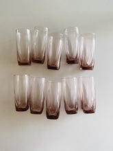 Load image into Gallery viewer, Purple Libbey Clear Glass Tallboy Cups - Set of 10
