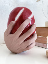 Load image into Gallery viewer, Handmade Hand Red Apple Ceramic Abstract Sculpture 3D - Studio Pottery
