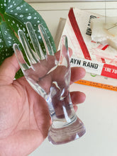 Load image into Gallery viewer, Small Clear Acrylic Hand Mold Sculpture / Holder / Paperweight
