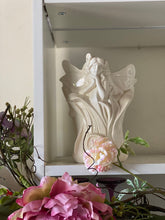Load image into Gallery viewer, Vintage White Porcelain Art Nouveau Style Vase w/ Woman Sculpture
