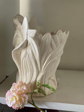 Load image into Gallery viewer, Vintage White Porcelain Art Nouveau Style Vase w/ Woman Sculpture

