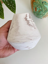 Load image into Gallery viewer, Small White Swirled Nemadji Pottery-inspired Vase
