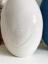 Load image into Gallery viewer, Large Tall White Haeger Porcelain Ceramic Vase - Post Modern Art Deco Style
