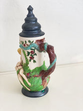 Load image into Gallery viewer, Vintage Porcelain Paradise Adam and Eve Couple Sculptural Pitcher
