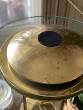 Load image into Gallery viewer, Atomic Gold and Lucite Saucer UFO Sonneman for Kovac Table Lamp
