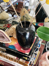 Load image into Gallery viewer, Jet Black Marble Stone Vase / Vessel
