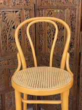 Load image into Gallery viewer, Mid Century Bentwood Wicker Cane Barstool Chair
