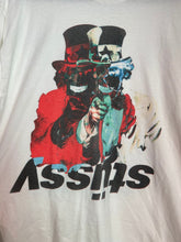 Load image into Gallery viewer, Vintage Stüssy White Red Blue Skull Graphic Design T-Shirt / 80s 90s 2000s Graphic Tee
