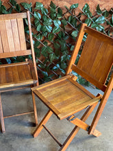 Load image into Gallery viewer, Vintage Wood Slatted Folding Chair
