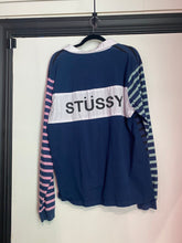 Load image into Gallery viewer, Striped Stüssy Long Sleeve Shirt / 90s 2000s Graphic Tee
