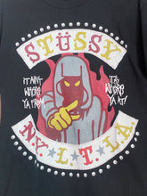 Load image into Gallery viewer, RARE Vintage Stüssy Worldwide Reaper T-Shirt / 80s 90s 2000s Graphic Tee
