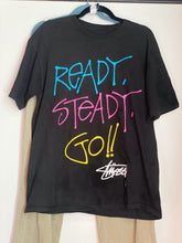 Load image into Gallery viewer, RARE Vintage Stüssy Ready Steady Go T-Shirt / 80s 90s 2000s Graphic Tee
