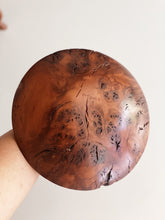Load image into Gallery viewer, Midcentury Round Live Edge Red Beech Wood Bowl / Ashtray
