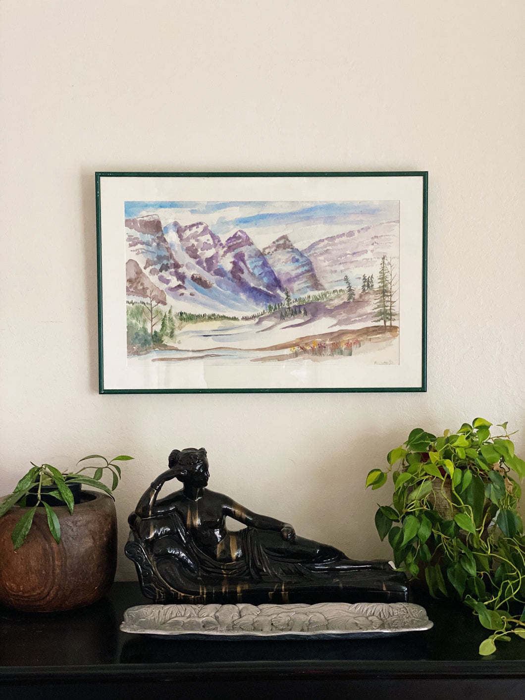 Vintage Mountain Landscape Signed Original Art